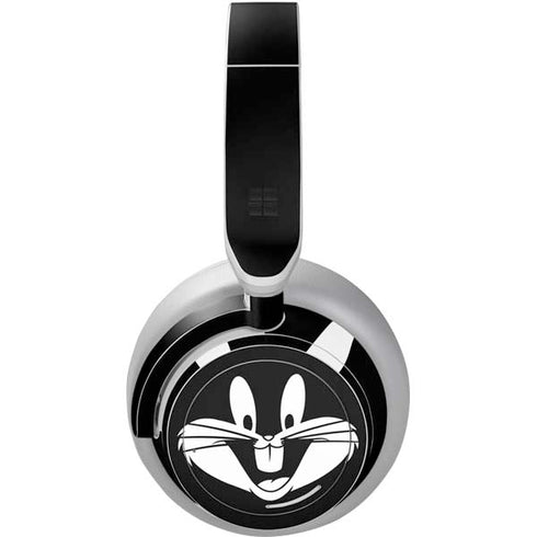Looney Tunes Bugs Bunny Plain Black and White Surface Headphones Skin